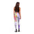 Polynesian Women's Day Wahine Leggings Plumeria Marble Glaze - Purple LT7