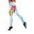 Polynesian Women's Day Wahine Leggings Plumeria Marble Glaze - Turquoise LT7
