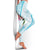 Polynesian Women's Day Wahine Leggings Plumeria Marble Glaze - Turquoise LT7