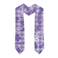 Poni Aloha Hawaii Graduation Stole Plumeria Lei With Palaka Motif - Polynesian Pride