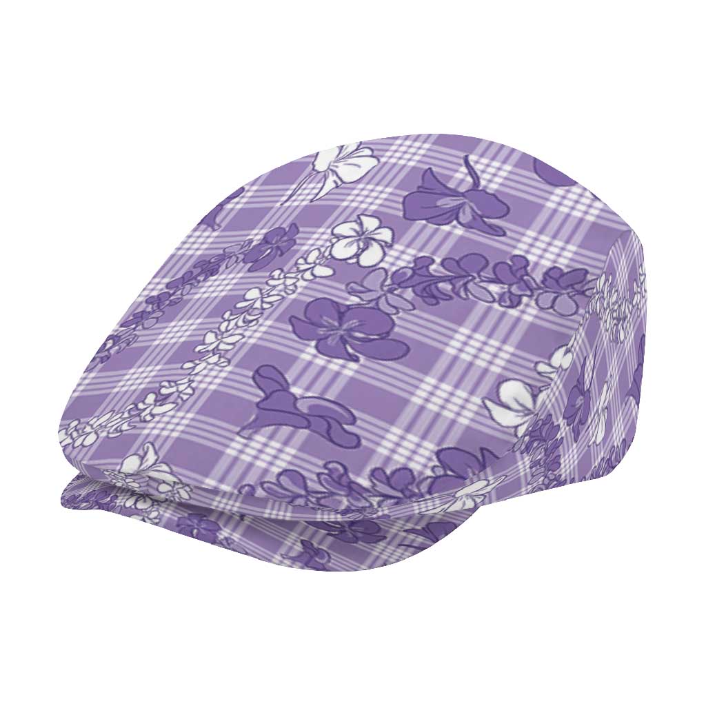 Poni Aloha Hawaii Jeff Hat Plumeria Lei With Palaka Motif - Polynesian Pride