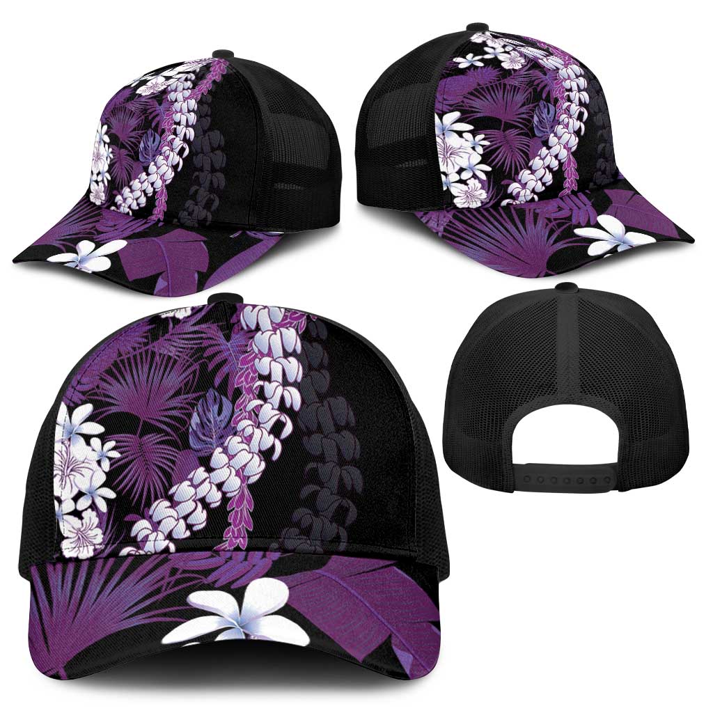 Poni Aloha Hawaii Lei Baseball Net Cap Tropical Flowers Elegant Vibe - Polynesian Pride