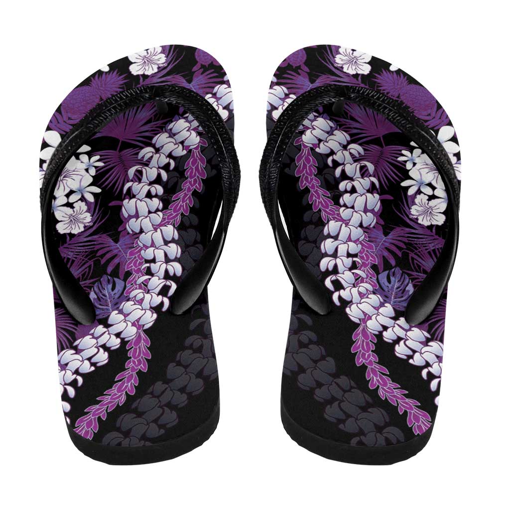 Poni Aloha Hawaii Lei Flip Flops Tropical Flowers Elegant Vibe LT14 - Polynesian Pride