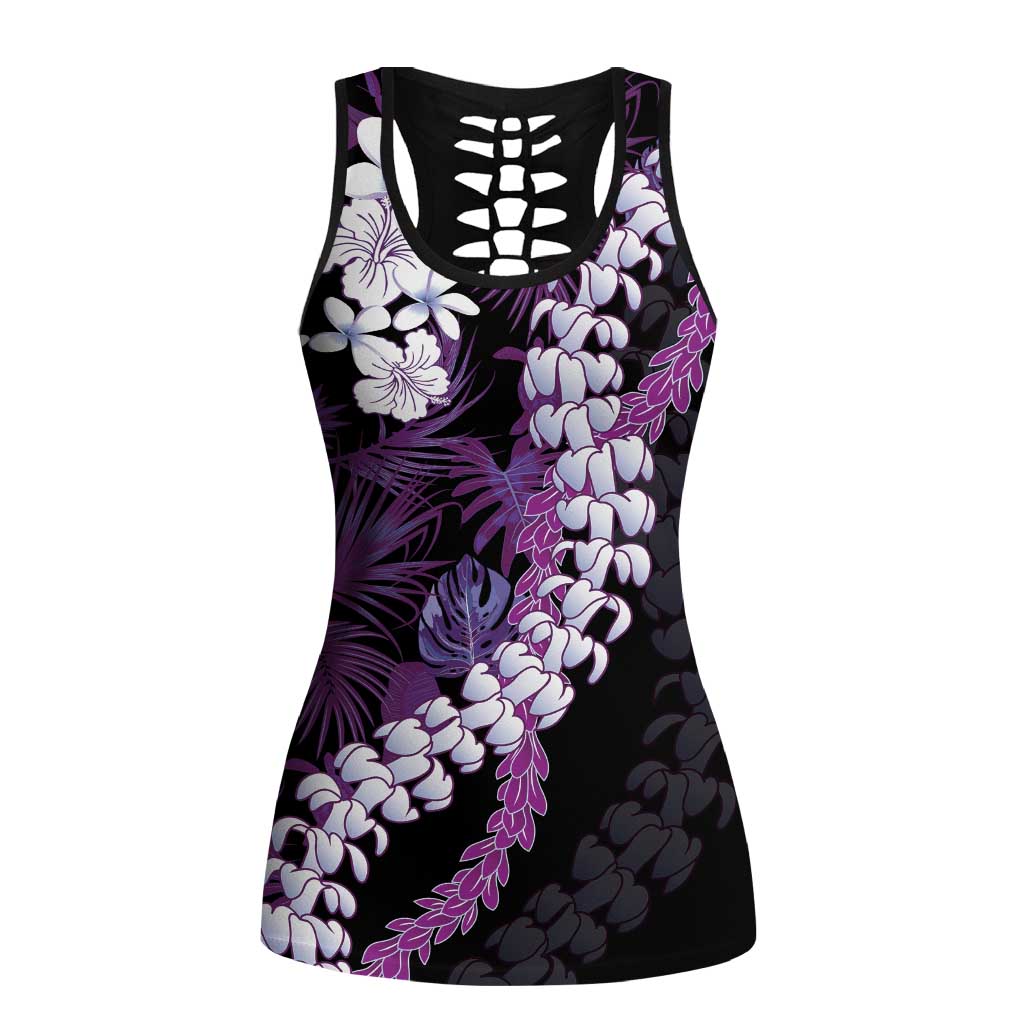 Poni Aloha Hawaii Lei Hollow Tank Top Tropical Flowers Elegant Vibe - Polynesian Pride