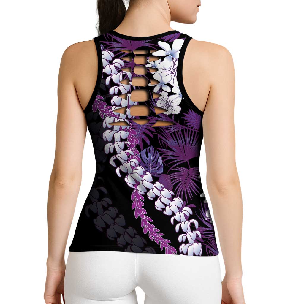 Poni Aloha Hawaii Lei Hollow Tank Top Tropical Flowers Elegant Vibe - Polynesian Pride