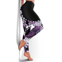 Poni Aloha Hawaii Lei Leggings Tropical Flowers Elegant Vibe LT14 - Polynesian Pride