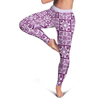 Poni Palaka Quilt Hawaii Leggings Hawaiian Tropical Monstera Sea Turtle