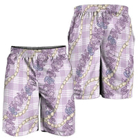 Pua Kalaunu Lei Shorts for Men Palaka Pattern LT01 - Polynesian Pride