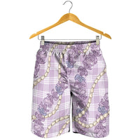 Pua Kalaunu Lei Shorts for Men Palaka Pattern LT01 - Polynesian Pride