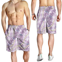 Pua Kalaunu Lei Shorts for Men Palaka Pattern LT01 - Polynesian Pride