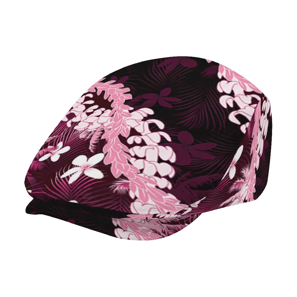 Puakenikeni Maile Lei Jeff Hat Frangipani Pink Tropical Leaves LT01 - Polynesian Pride