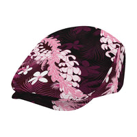 Puakenikeni Maile Lei Jeff Hat Frangipani Pink Tropical Leaves LT01 - Polynesian Pride