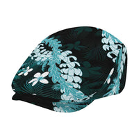 Puakenikeni Maile Lei Jeff Hat Frangipani Turquoise Tropical Leaves