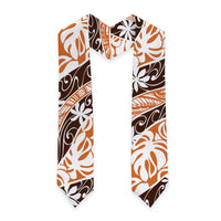 Puatou Tahiti Tiare Monstera Graduation Stole Polynesian Pattern Curve Style LT01 - Polynesian Pride