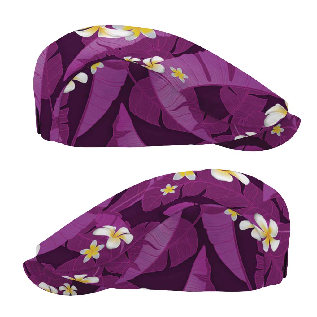 Purple Banana Leaf Hawaii Jeff Hat Lau Maia Plumeria Tropical Summer Vibes