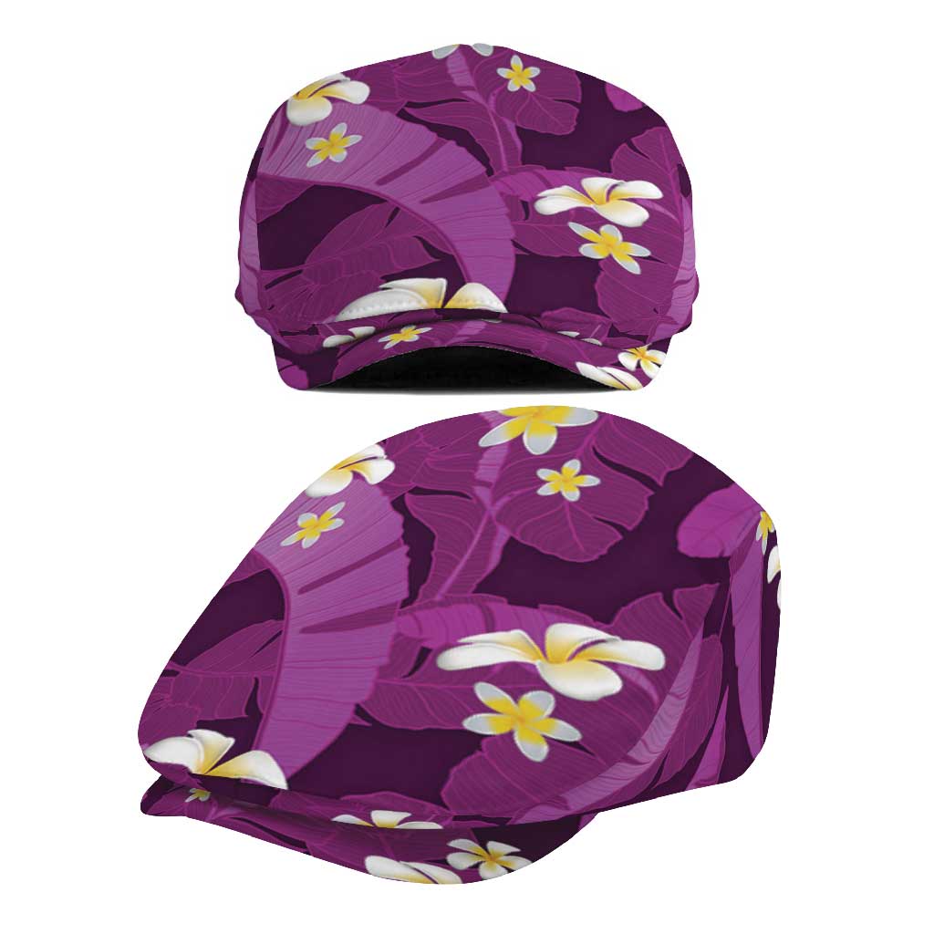 Purple Banana Leaf Hawaii Jeff Hat Lau Maia Plumeria Tropical Summer Vibes