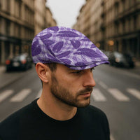 Purple Hawaii Kalo Palaka Motifs Jeff Hat Hawaiian Taro Leaves Elegant Vibes LT14 - Polynesian Pride