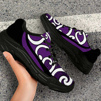 Purple Maori Koru New Zealand Chunky Sneakers