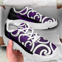 Purple Maori Koru New Zealand Chunky Sneakers