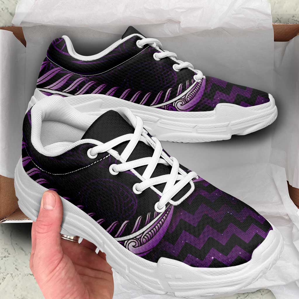 Purple Matariki New Zealand Chunky Sneakers Maori Poutama Galaxy Vibes LT14 - Polynesian Pride