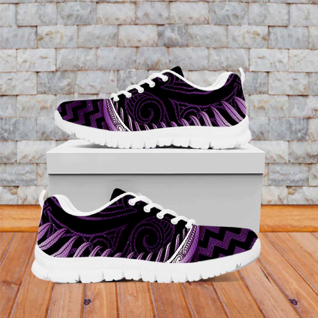 Purple Matariki New Zealand Sneakers Maori Poutama Galaxy Vibes LT14 Purple - Polynesian Pride