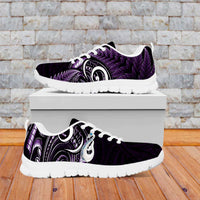 Purple New Zealand Sneakers Aotearoa Silver Fern With Manaia Maori Unique LT14 Purple - Polynesian Pride