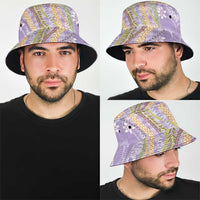 Purple Palaka Hawaii Leis Bucket Hat Hawaiian-plaid Elegant Tropical Vibes - Polynesian Pride