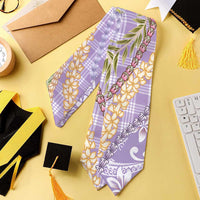 Purple Palaka Hawaii Leis Graduation Stole Hawaiian-plaid Elegant Tropical Vibes - Polynesian Pride