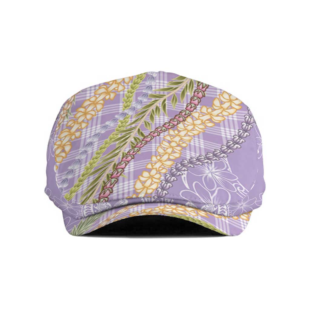 Purple Palaka Hawaii Leis Jeff Hat Hawaiian-plaid Elegant Tropical Vibes - Polynesian Pride