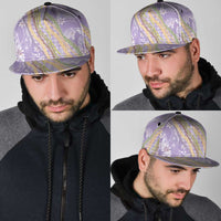 Purple Palaka Hawaii Leis Snapback Cap Hawaiian-plaid Elegant Tropical Vibes - Polynesian Pride
