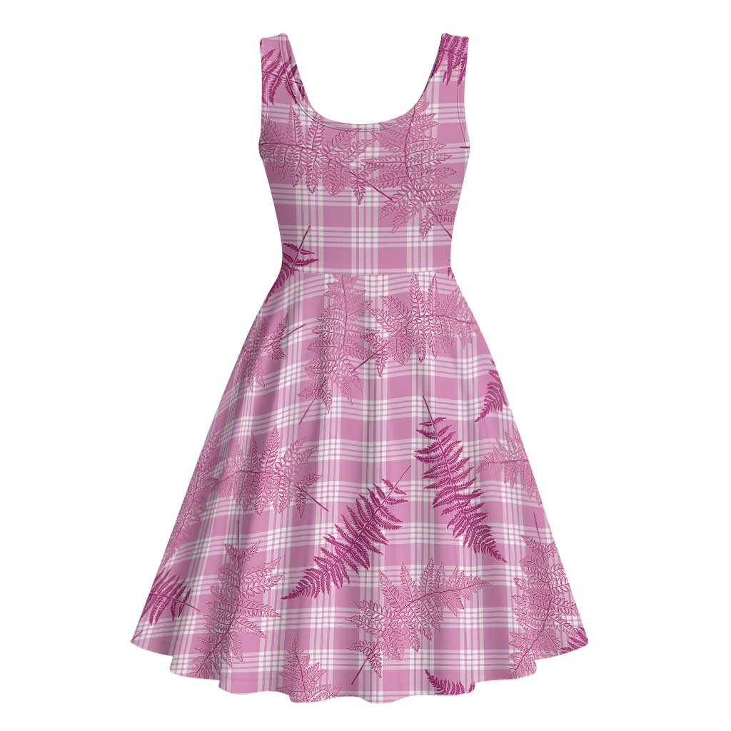 Purple Palaka Hawaii Palapalai Midi Dress Hawaiian Fern