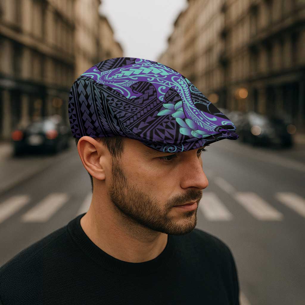 Purple Paradise Hawaii Jeff Hat Hammerhead Shark Tattoo Curve Polynesian - Polynesian Pride