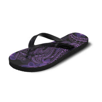Purple Polynesia Shark Tattoo Flip Flops Polynesian Plumeria LT14 - Polynesian Pride