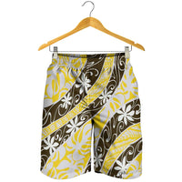 Rearea Tahiti Tiare Monstera Shorts for Men Polynesian Pattern Curve Style - Polynesian Pride