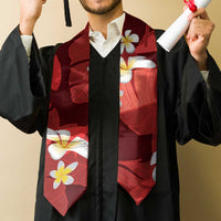 Red Banana Leaf Hawaii Graduation Stole Lau Maia Plumeria Tropical Summer Vibes