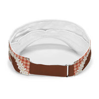Red Hawaii Tiare and Shell Lei Sun Visor Cap Hawaiian Palaka Luxury Vibes
