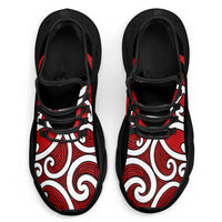 Red Maori Koru New Zealand Clunky Sneakers
