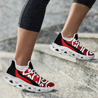 Red Maori Koru New Zealand Clunky Sneakers