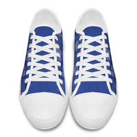 Royal Blue Palaka Quilt Hawaii Low Top Shoes Traditional Hawaii-plaid Pattern LT14 - Polynesian Pride