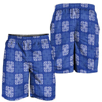 Royal Blue Palaka Quilt Hawaii Shorts for Men Traditional Hawaii-plaid Pattern - Polynesian Pride