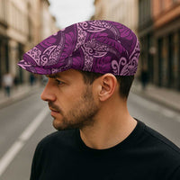 Royal Purple Monstera Jeff Hat Polynesian Tribal Pattern - Polynesian Pride