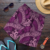 Royal Purple Monstera Shorts for Men Polynesian Tribal Pattern - Polynesian Pride