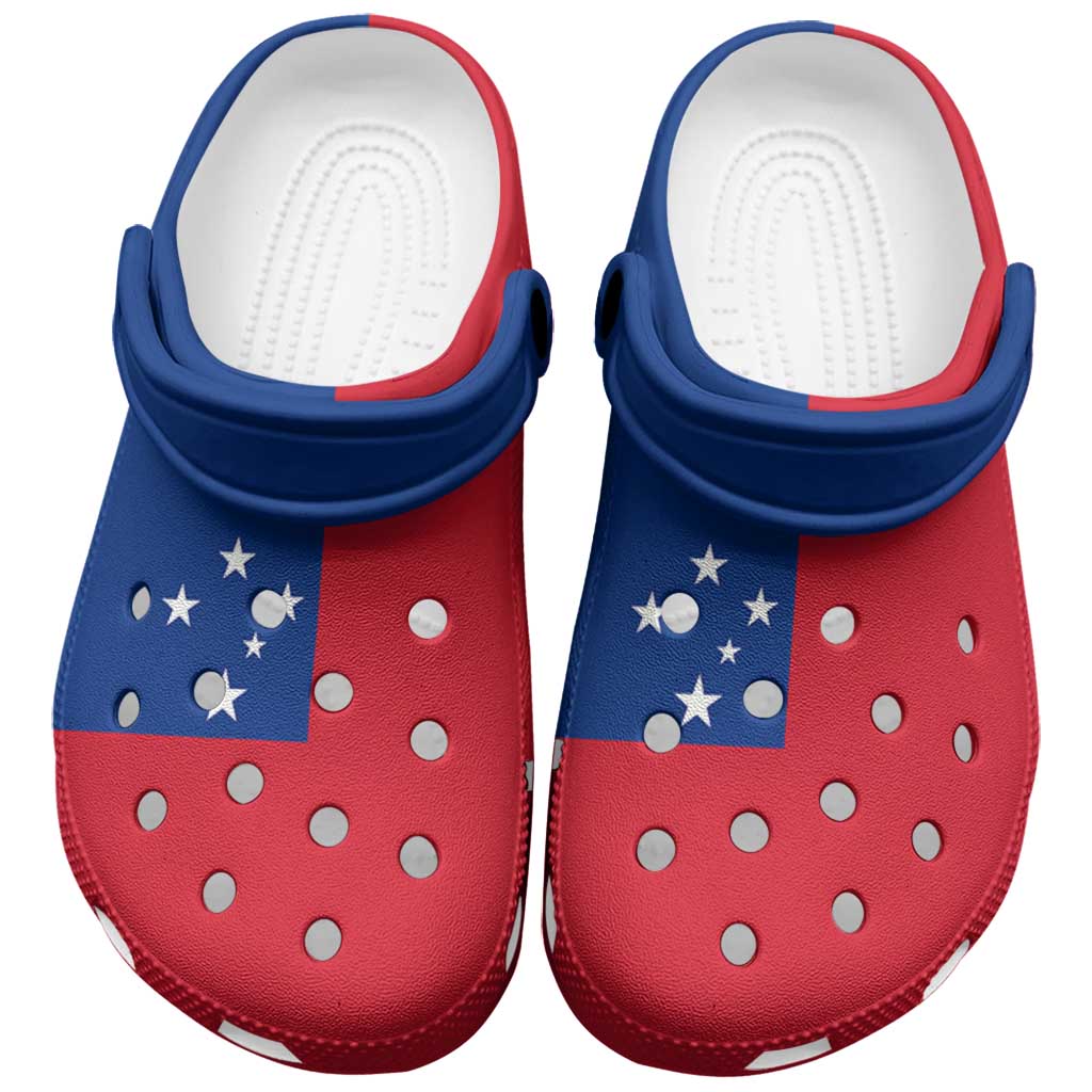 Samoa Clogs Shoes Heritage Palette Flag-Inspired - Polynesian Pride