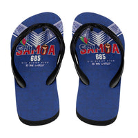 Samoa Rugby Flip Flops Six Eight Five to The World - Pacific Motif