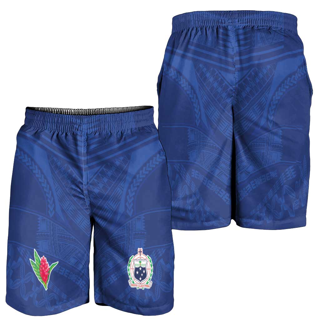 Samoa Rugby Shorts for Men Tatau Tribal Motifs Sporty Style - Polynesian Pride
