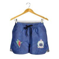 Samoa Rugby Shorts for Women Tatau Tribal Motifs Sporty Style - Polynesian Pride