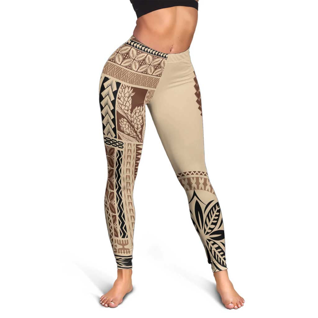 Samoa Siapo Motif Leggings Classic Style LT7 - Polynesian Pride
