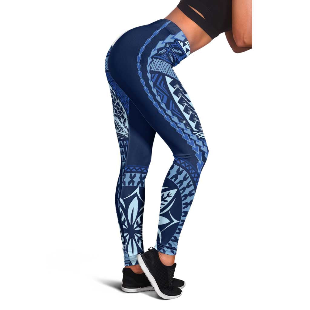 Samoa Siapo Motif Leggings Classic Style - Bue Ver LT7 - Polynesian Pride