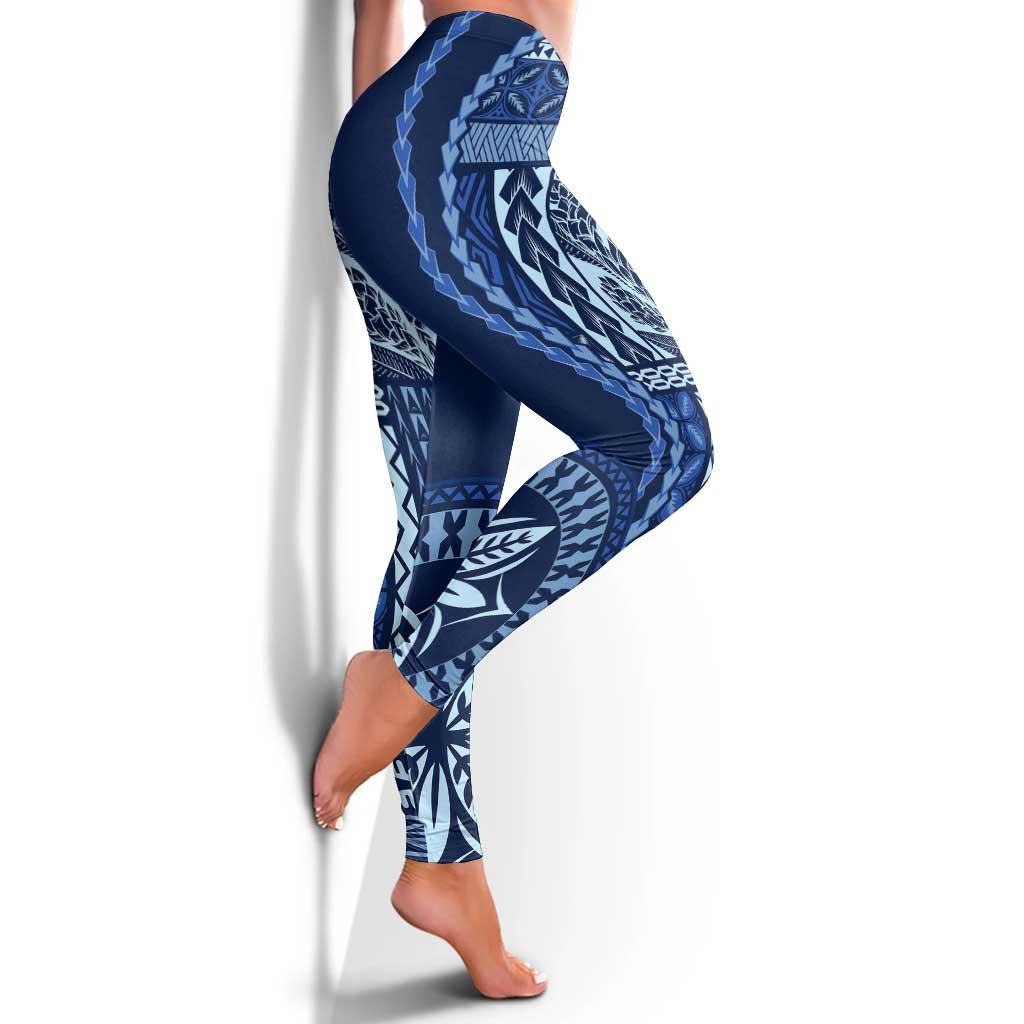 Samoa Siapo Motif Leggings Classic Style - Bue Ver LT7 - Polynesian Pride