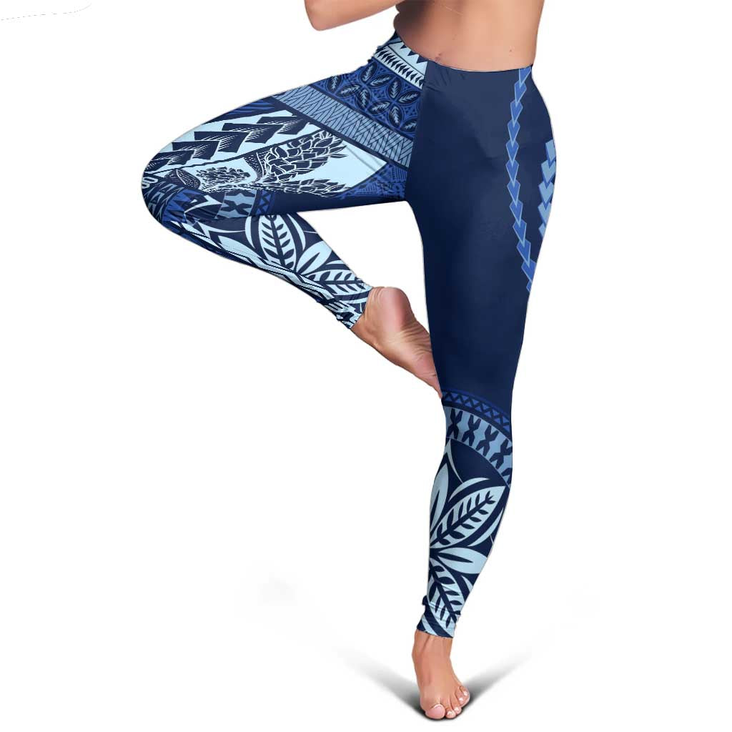 Samoa Siapo Motif Leggings Classic Style - Bue Ver LT7 - Polynesian Pride